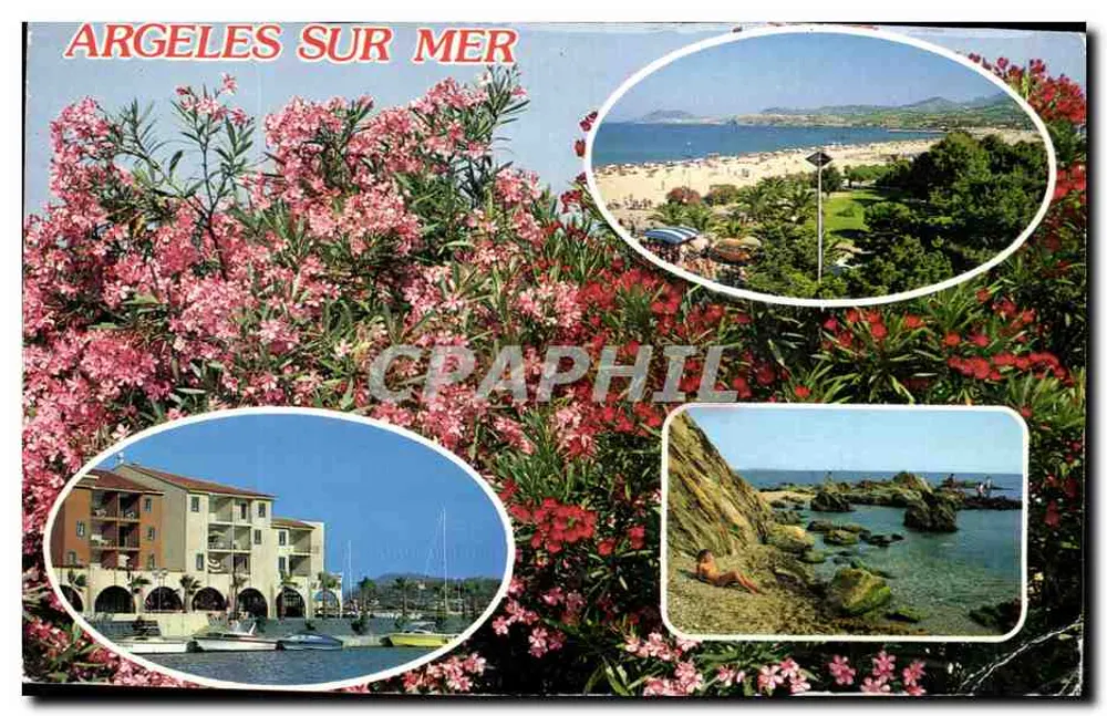 Argeles-sur-Mer — allgemeine Ansicht, Hafen, Strand und Klippe — Éditions A.B.L. Perpignan - Vorderseite