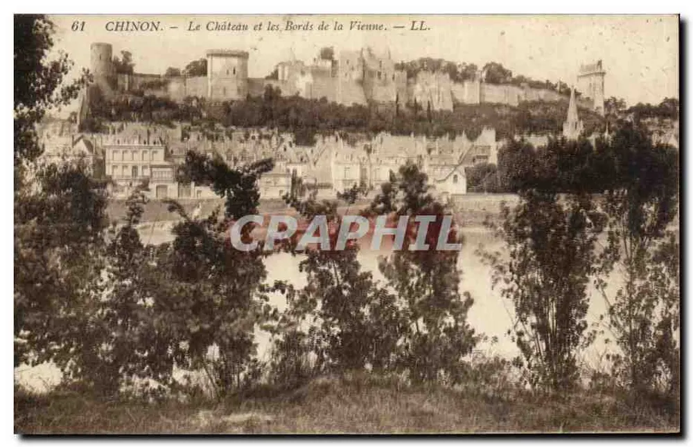 Chinon — Das Schloss und die Ufer der Vienne — LL. - Vorderseite