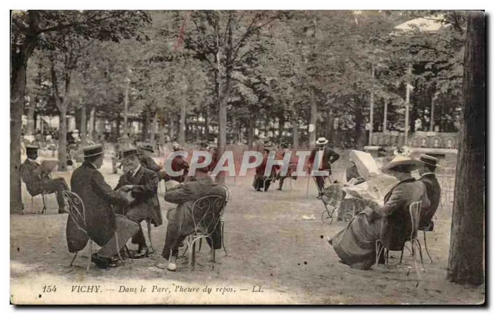 Vichy — Dans le Parc, l'heure du repos — LL, n° 154 - Frente