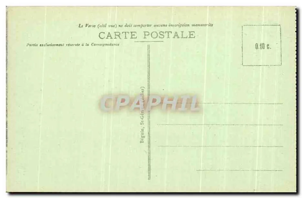 Vichy - Chalet do Imperador — editor Bégalin, n° 402 - Verso