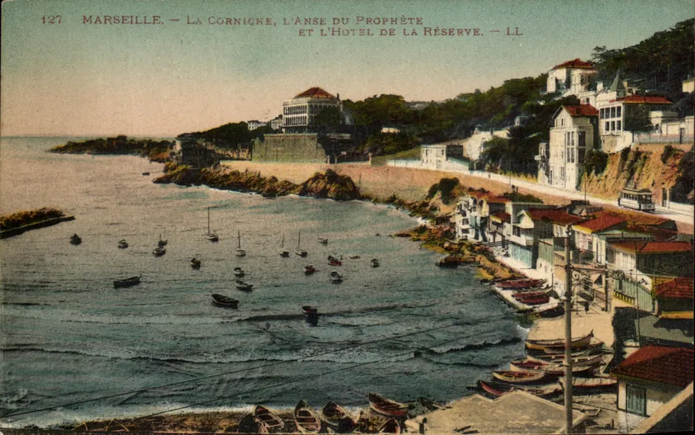 Marseille — La Corniche, l'Anse du Prophète und das Hôtel de la Réserve — LL - Vorderseite