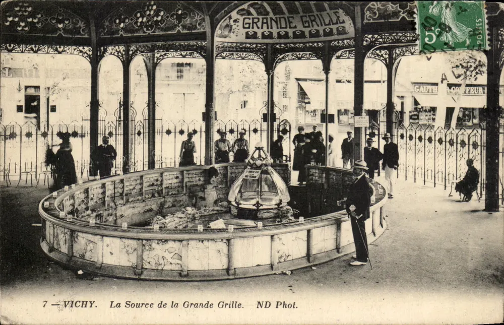 Vichy — A Fonte da Grande Grille — ND Phot. - Frente