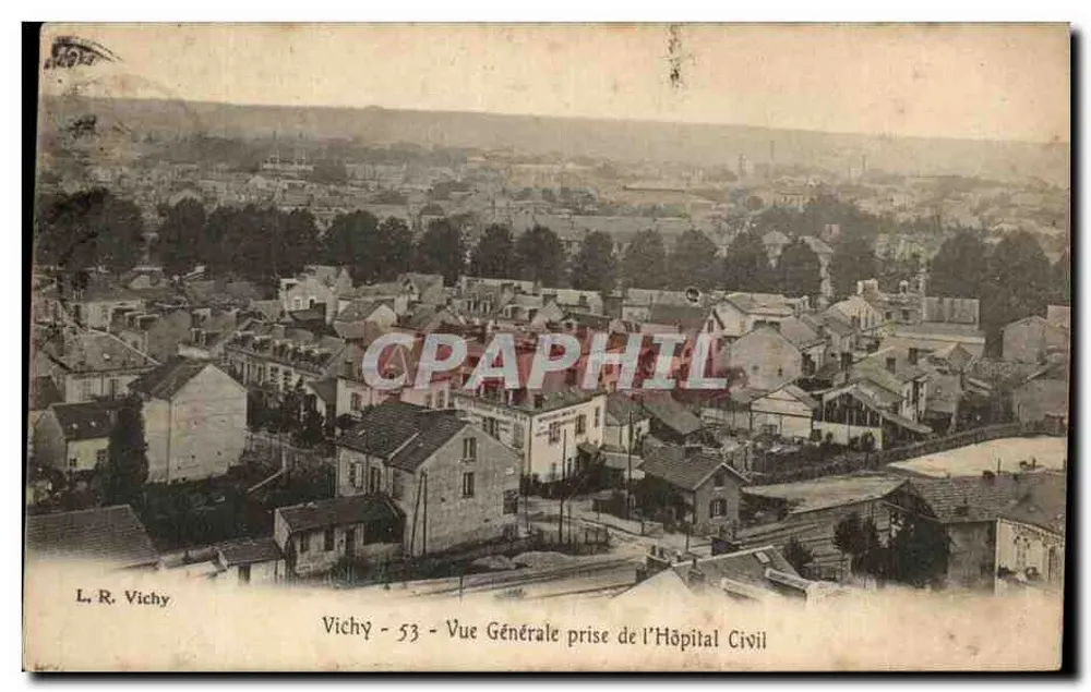 Vichy - Allgemeine Ansicht vom Zivilspital ausgenommen — L. R. Vichy, Nr. 53 - Vorderseite