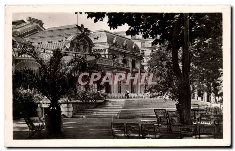 Vichy - Die Ansichtskarte des Casinos von der Seite des Theaters — Edition « La Cigogne » - Vorderseite