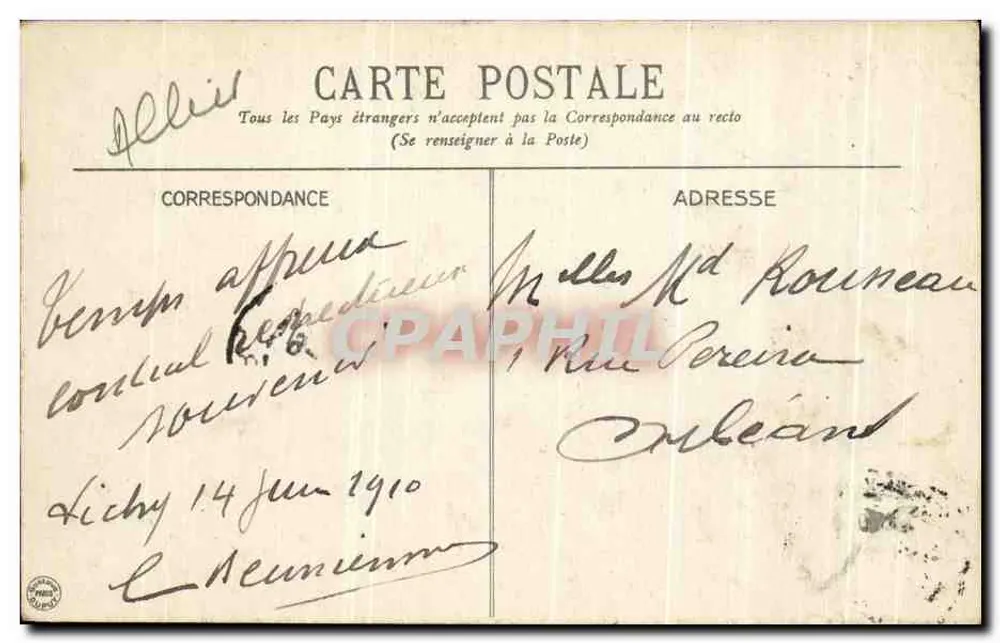 Vichy — Militärsanatorium — G.D. - Rückseite