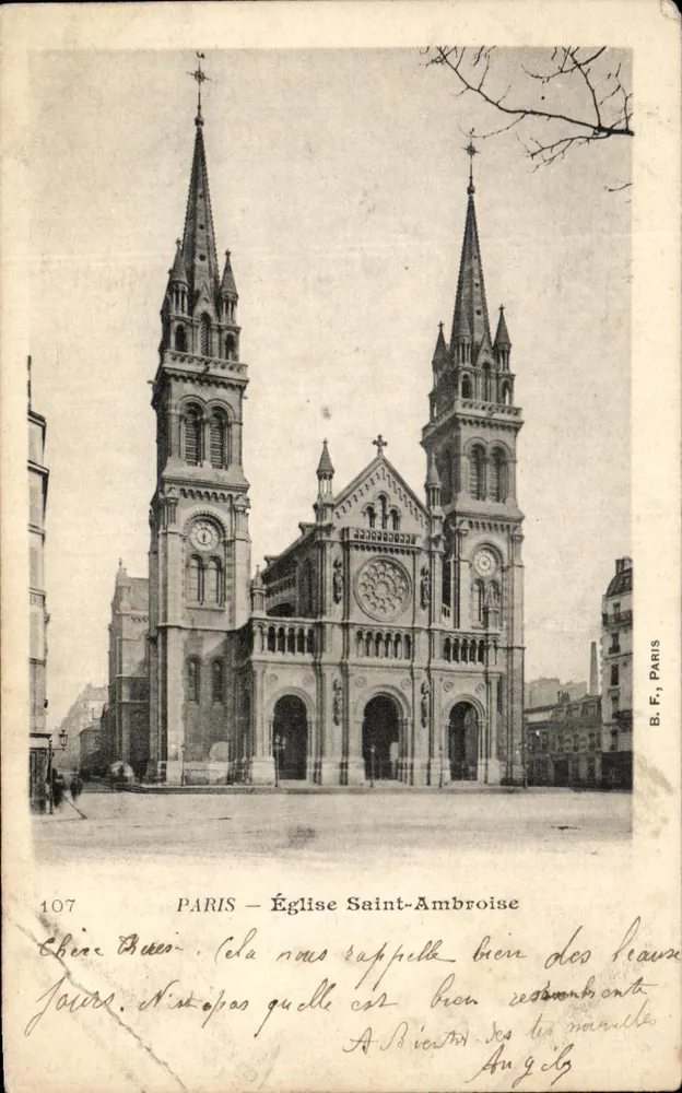 Paris — Igreja de São Ambrozio — B. F., Paris, n° 107 - Frente