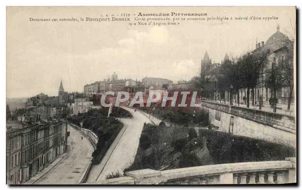 Angoulême Pittoresque — Aussicht vom Rempart Desaix über die rotonden — Verlag I.S.O. n° 2339 - Vorderseite