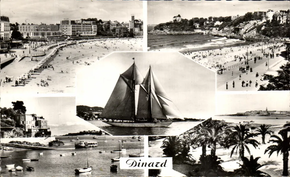 Dinard — Vue de la plage et du port — Réal-Photo, n°230 - Frente