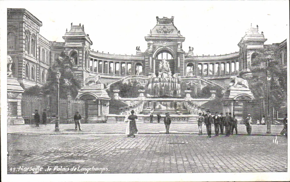 Marseille — O Palácio de Longchamps — Editor desconhecido, n° 42 - Frente