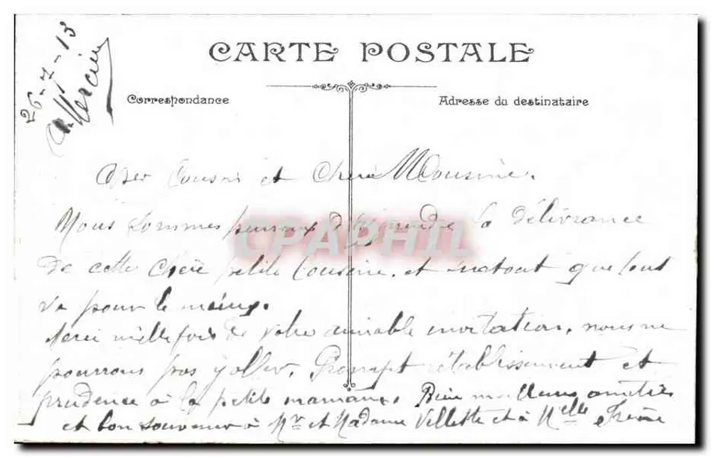 Marseille — O Palácio de Longchamps — Editor desconhecido, n° 42 - Verso