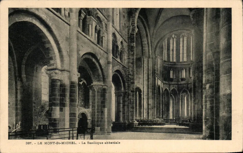 O Mont-Saint-Michel — A Basílica Abbatial — Laurent-Nel, Rennes, n°387 - Frente