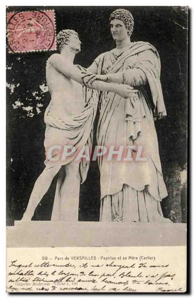 Parc de VERSAILLES — Papirius et sa Mère (Carlier) — Galeries Modernes - Frente