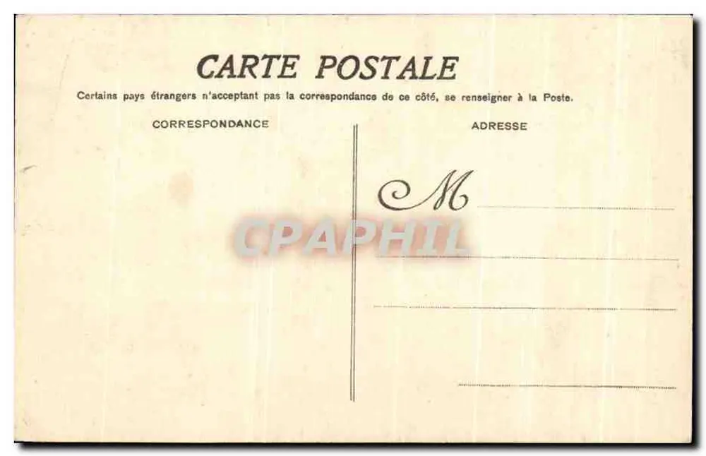 Place du Marché — Place publique avec fontaine monumentale et édifice à tour — Éditeur : 'BAR ANGLOIS' (imprimé en bas à droite du cadre) - Verso