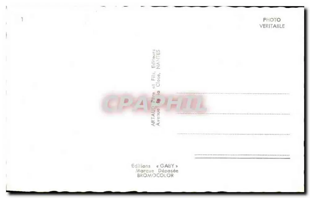 Évreux — Vista panorâmica com a Catedral e o Palácio Episcopal — Éditions ARTAUD Père et Fils, Nantes - Verso