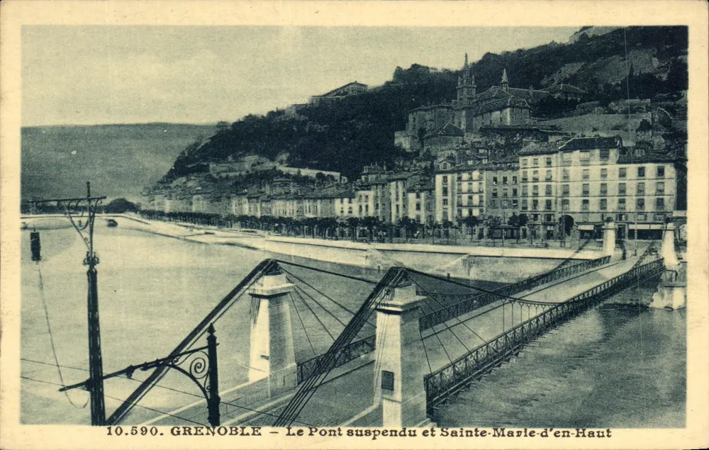 Grenoble — Der Hängebrücke und Sainte-Marie-d'en-Haut — Verlag Dauphinte-Paysages, Nr. 10.590 - Vorderseite