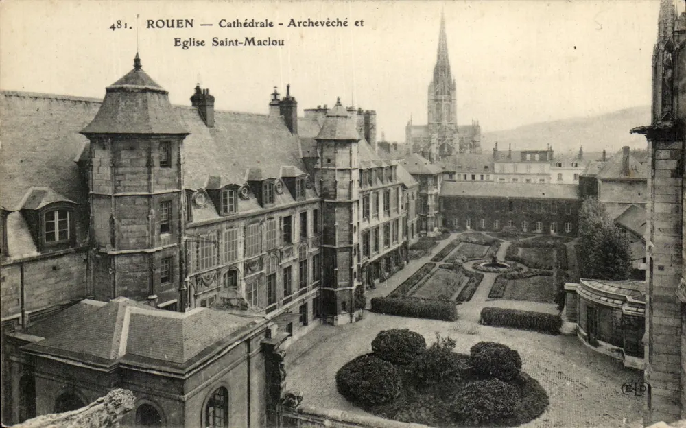 Rouen — Kathedrale - Bischofssitz und Kirche Saint-Maclou - Vorderseite