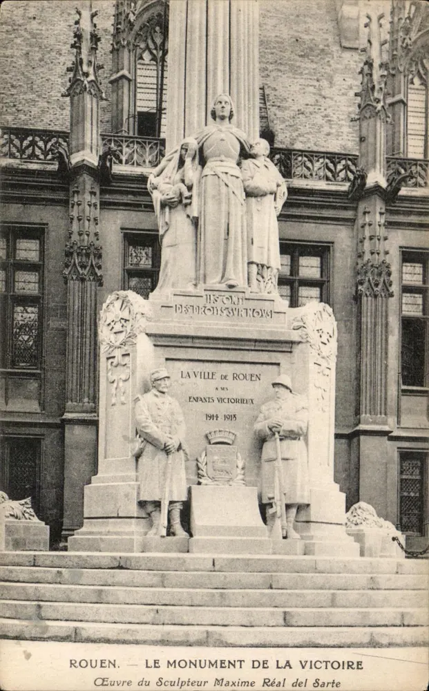 Rouen — Das Siegesdenkmal — Werk des Bildhauers Maxime Réal del Sarte - Vorderseite
