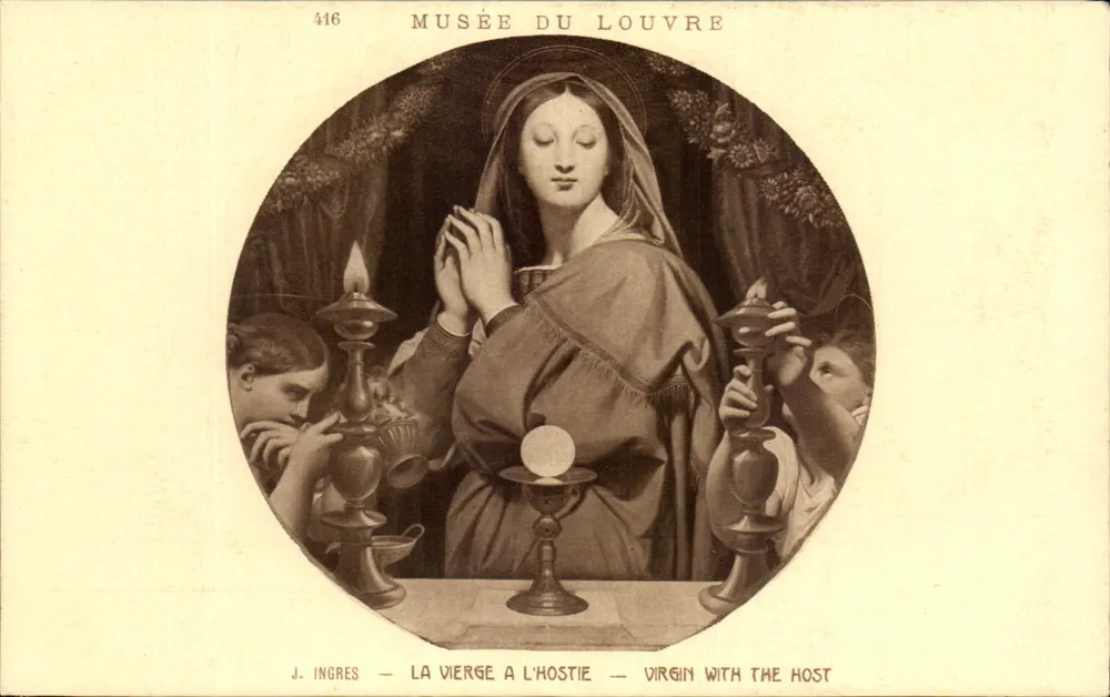 Museu do Louvre — J. Ingres — A Virgem com a Hóstia — n°416 - Frente