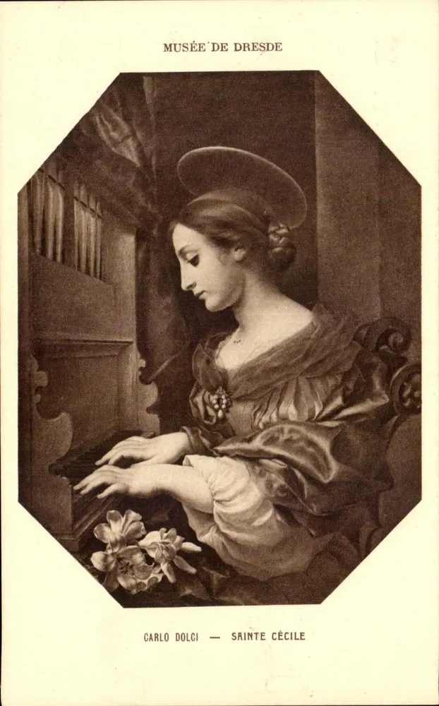 Santa Cecília — Museu de Dresden — Carlo Dolci - Frente