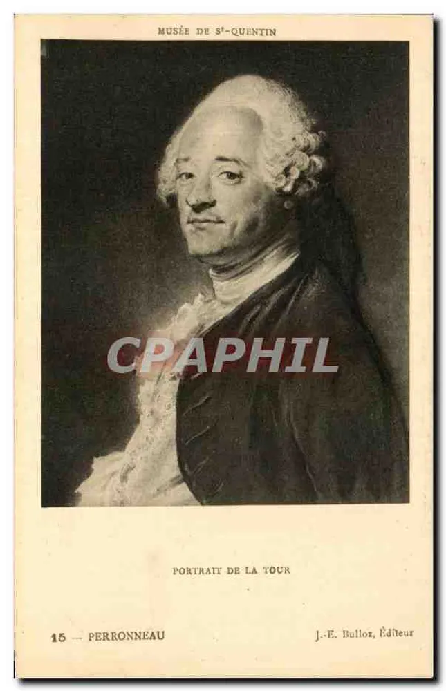 Porträt von La Tour — Perronneau — J.-E. Bulloz, Verleger, n°15 - Vorderseite