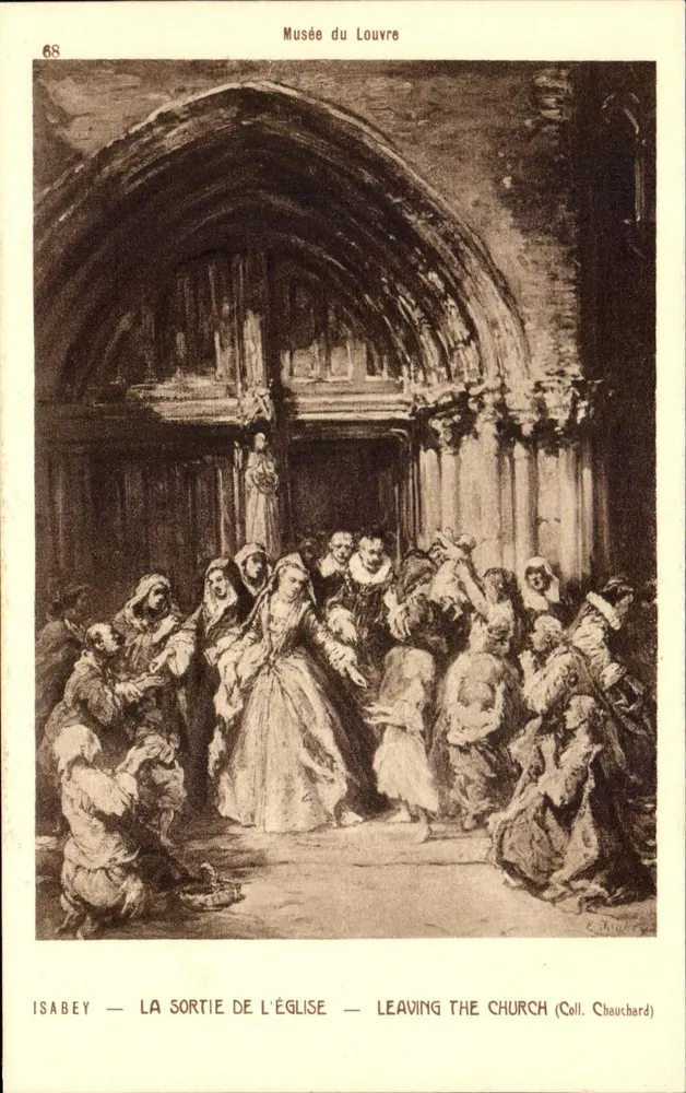 La Uscita dalla Chiesa — Leaving the Church — Isabey — Museo del Louvre — n°68 - Recto