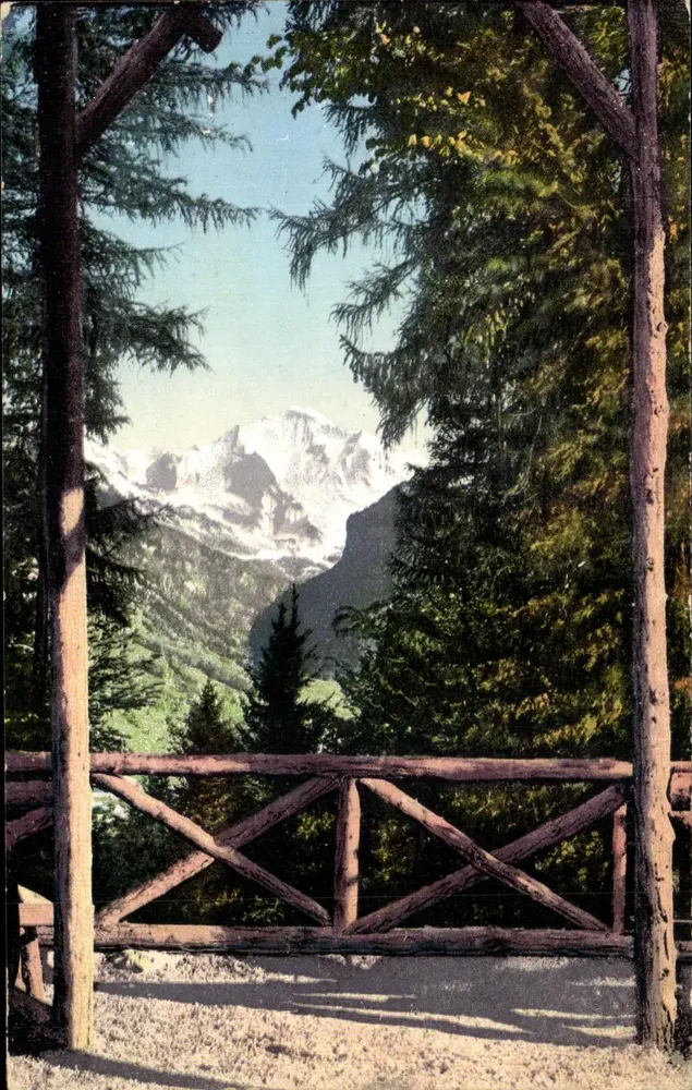 Ausblick auf den Jungfraujoch — Interlaken — Photographie von R. Gabler, Nr. 1184 - Vorderseite