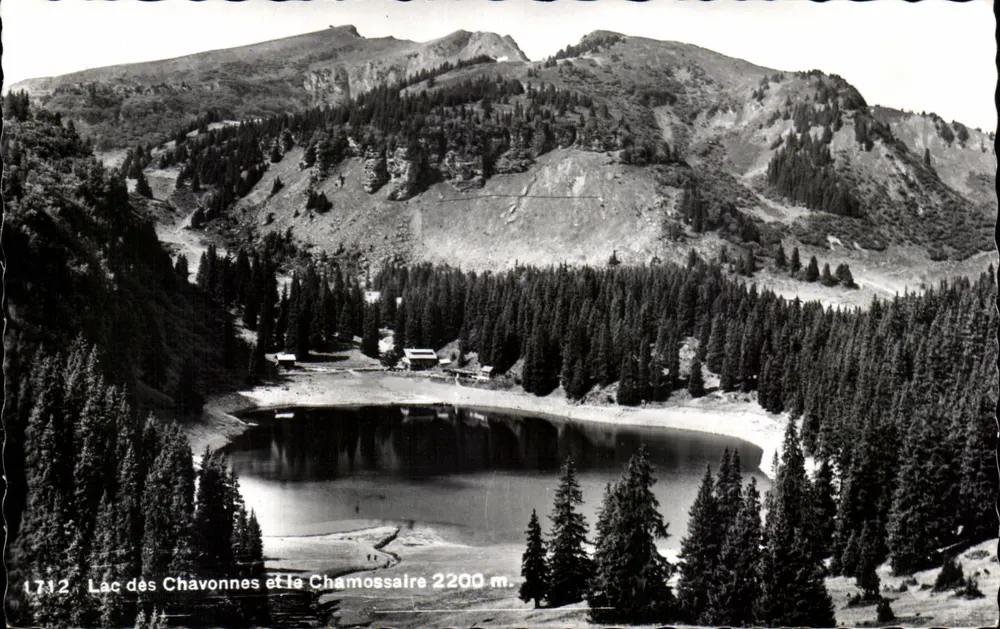 Lago dos Chavonnes e a Chamossaire — 2200 m — Edição Foto Steep & Cie, n° 1712 - Frente