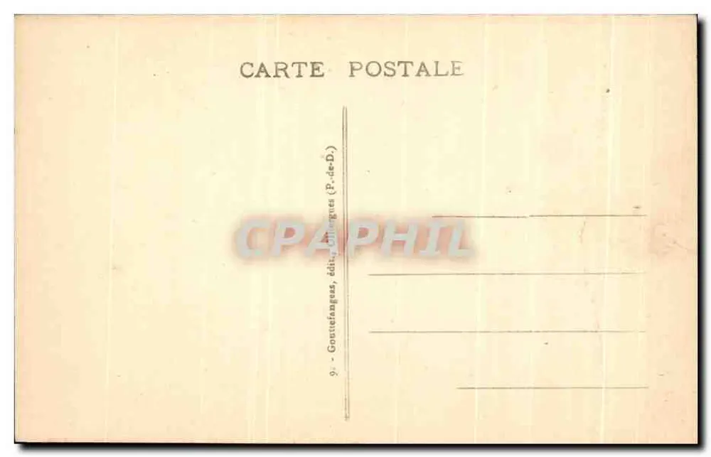 Landschaft am Dorf Bressouleille — Thermalstraße der Auvergne, von Mont-Dore nach Saint-Nectaire — Verlag Goustefanges (P.-de-D.) - Rückseite