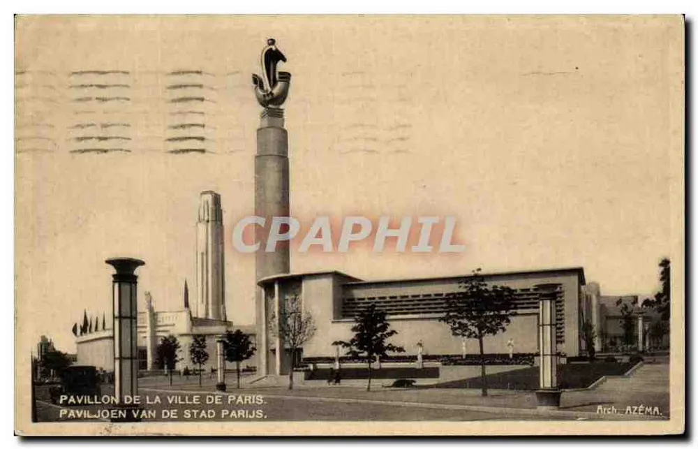 Pavilhão da Cidade de Paris — Exposição de Bruxelas 1935 — Arq. AZÉMA - Frente