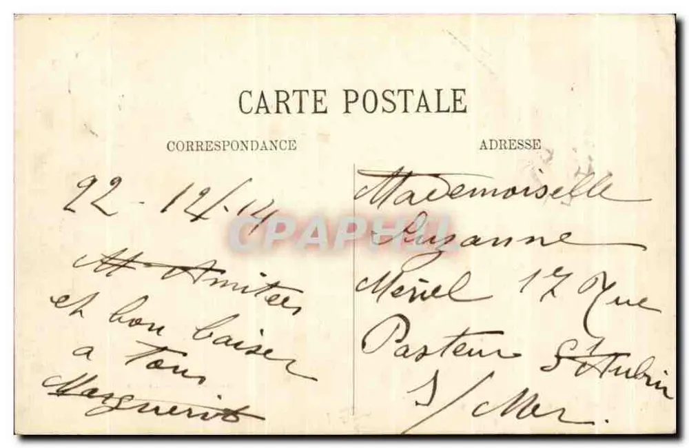 PARIS — Parc Monceau — As Ruínas — Edição L. Dufour, n°38 - Verso