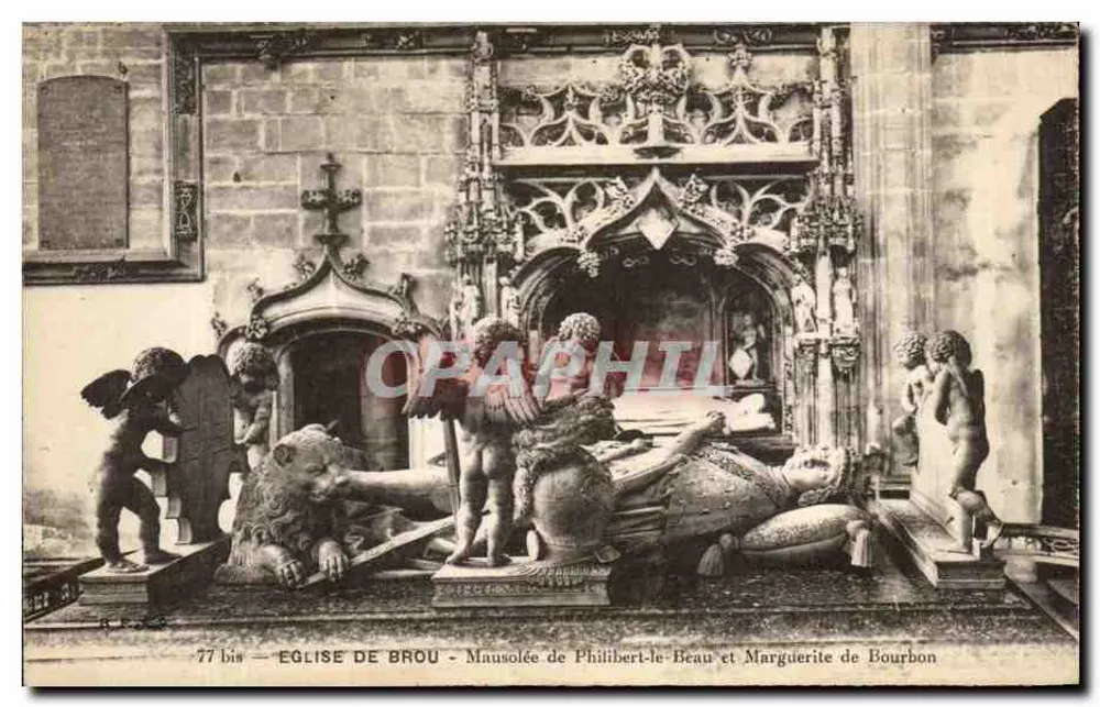 Kirche von Brou — Mausoleum von Philibert-le-Beau und Marguerite de Bourbon — Verlag: 77 bis - Vorderseite