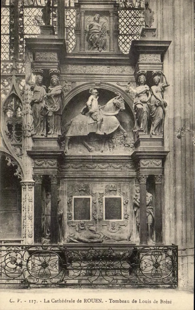 Die Kathedrale von ROUEN — Grabmal von Louis de Brézé — C.V. 117 - Vorderseite