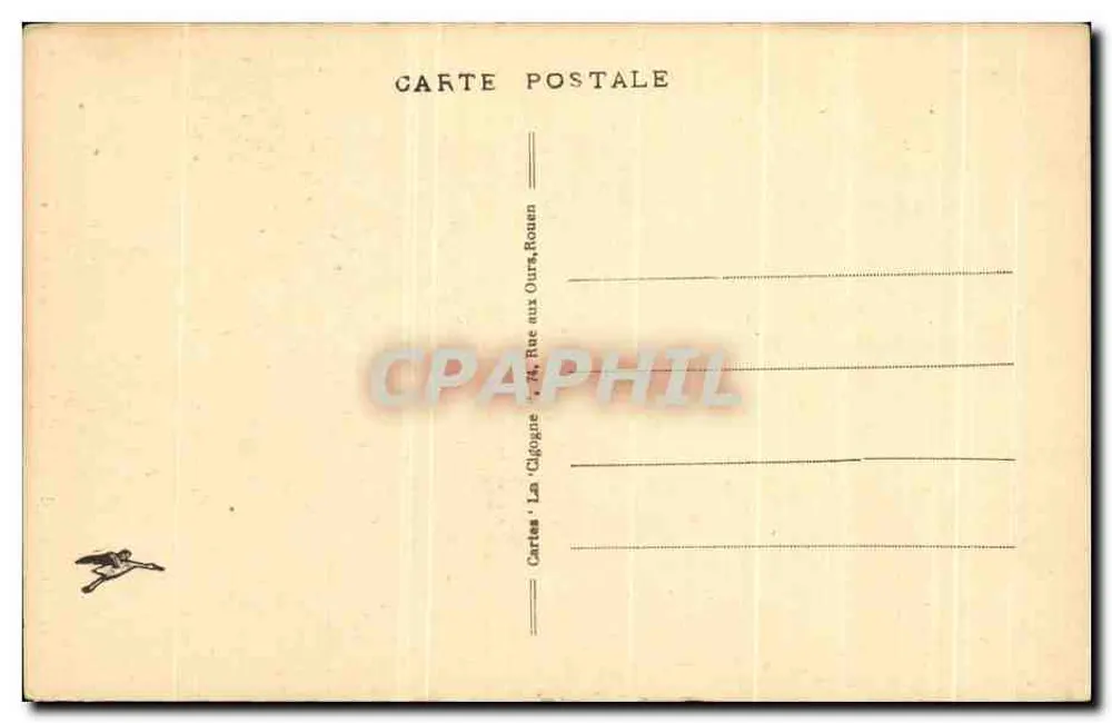 Die Kathedrale von ROUEN - Ansicht von der Grosse Horloge — Cartes, Rouen - Rückseite