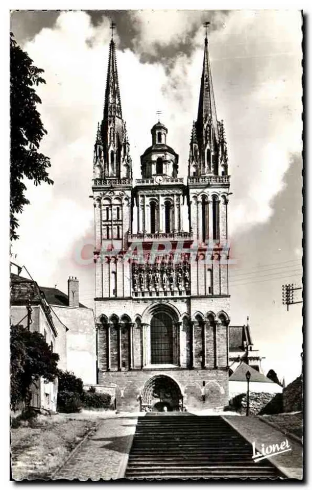 Angers — Kathedraal Sint Maurits — M. Chretien & Fils, Angers - Voorkant