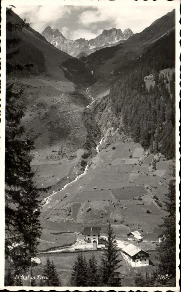 Ischgl in Tirol — vue panoramique du village et des montagnes — éditeur Ischgl in Tirol, n° 938 - Frente