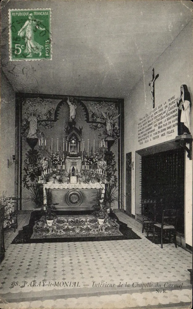 Paray-le-Monial — Innenansicht der Kapelle des Carmel — N.R. - Vorderseite