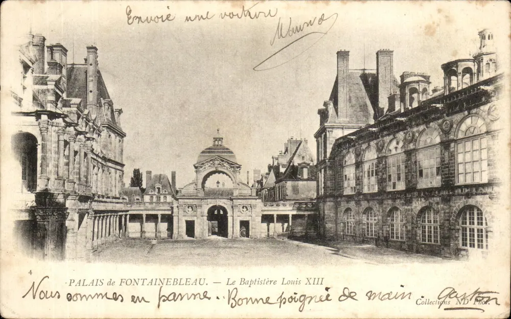Schloss Fontainebleau — Der Taufsaal Louis XIII — Verleger Paston, Nr. 4 - Vorderseite