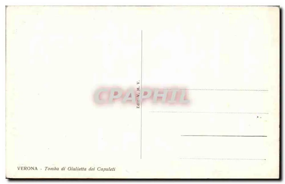 Verona - Grab von Julietta dei Capuleti — Verlag V.M.V. - Rückseite