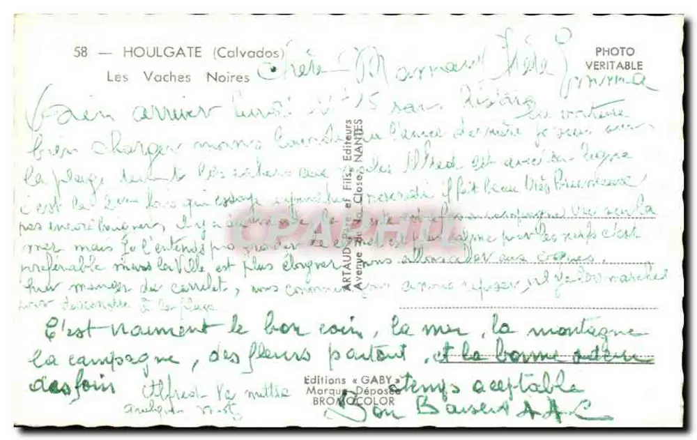As Vaches Noires — Houllgate (Calvados) — Éditions Gaby - Verso