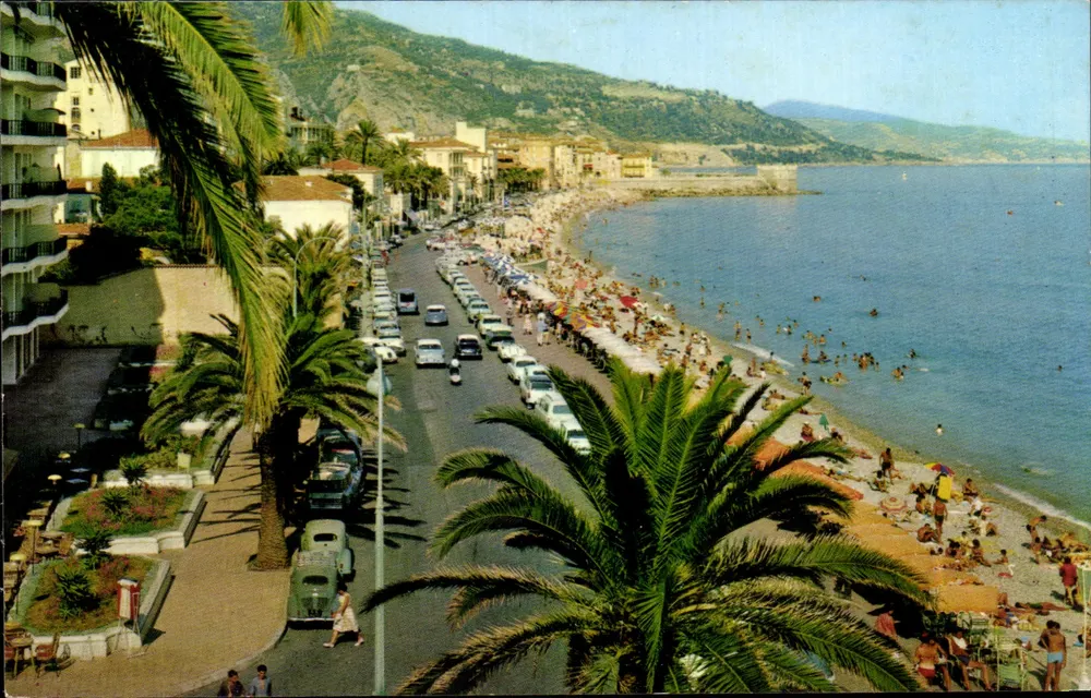 Menton — A Promenade e a Praia — Coleção Natural & Reprodução Francesa - Frente