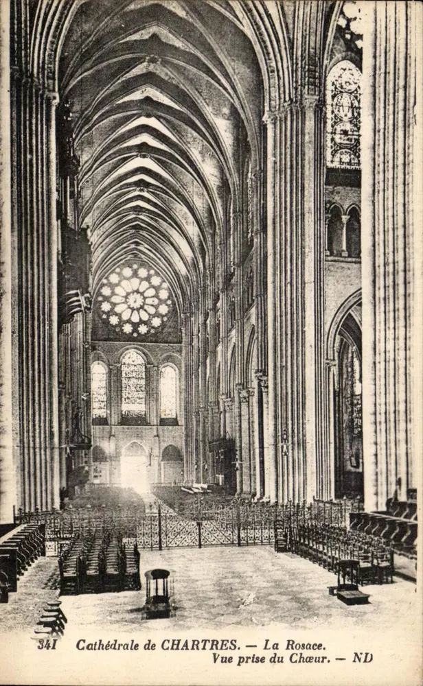 Kathedrale von CHARTRES — Ansicht vom Chor — Die Rose — ND - Vorderseite