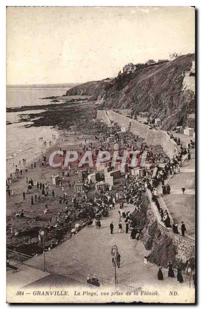 Granville — La Plage vue prise de la Fâlaise — ND. - Vorderseite