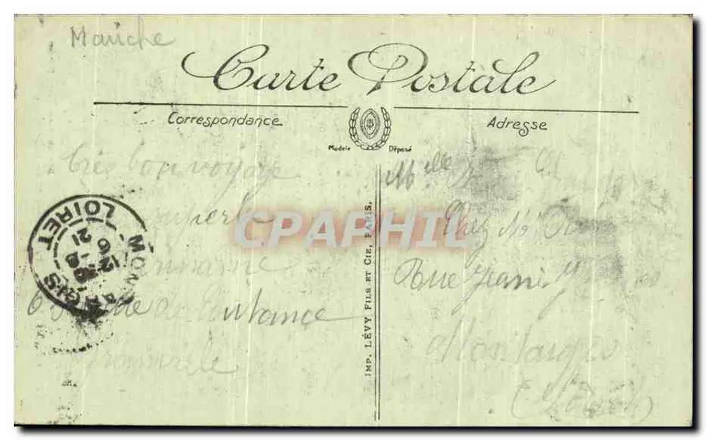 Granville — Le Plat Gousset aus Sicht des Moulin-à-Vent — Édition Lecouteley, Tabacs - Rückseite