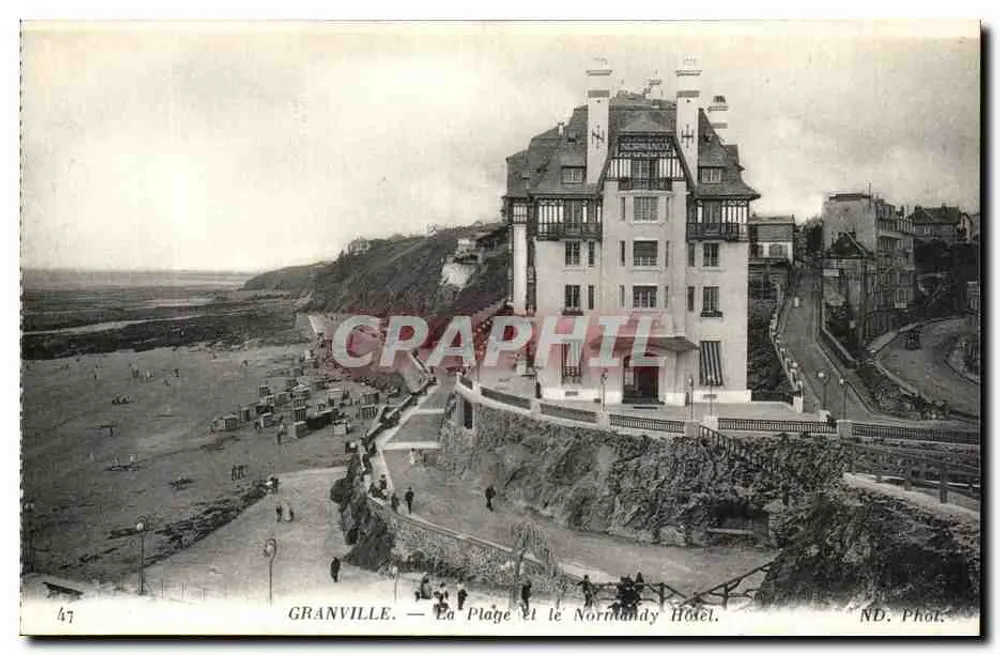 Granville — Die Strände und das Normandy Hotel — ND. Phot. - Vorderseite