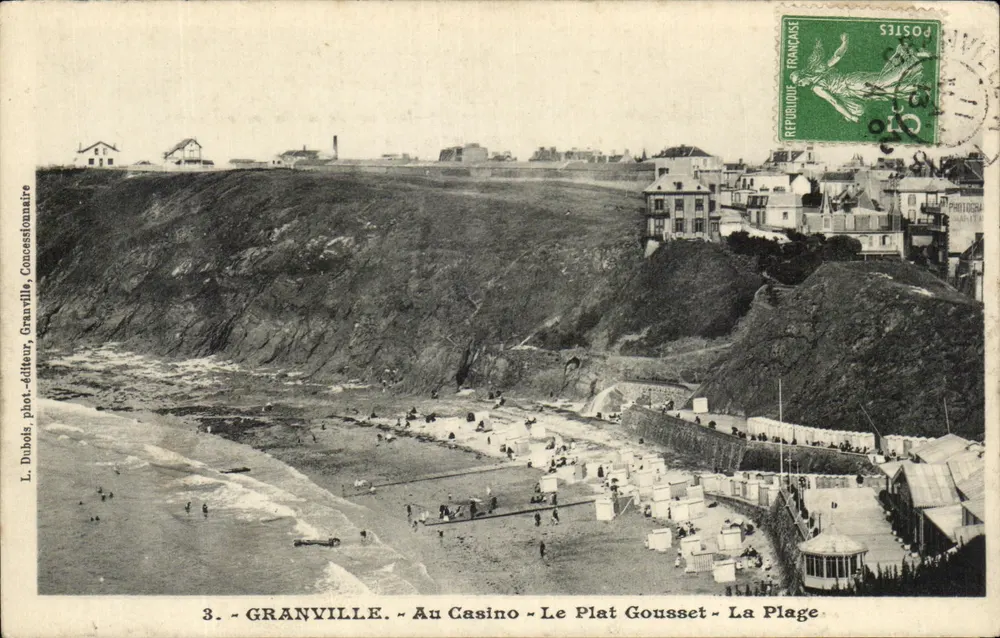 Granville — Am Casino — Der Plat Gousset — Die Strände — L. Dubois, Fotograf, Granville, Verkäufer - Vorderseite
