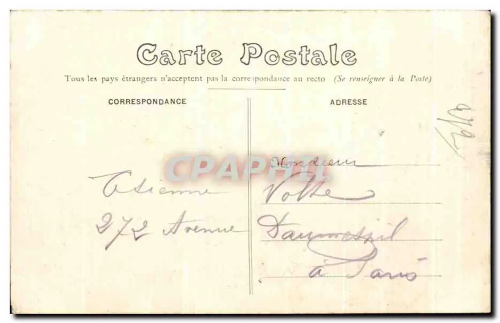 Amboise — Terraço do Castelo — G. Lourde, livreiro Amboise - Verso