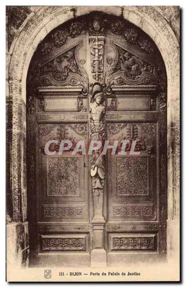 Dijon — Porta do Palácio de Justiça — editor L. Boucher, n° 111 - Frente