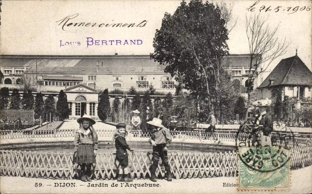Dijon — Giardino dell'Arquebuse — Louis Bertrand, editore n°59 - Recto