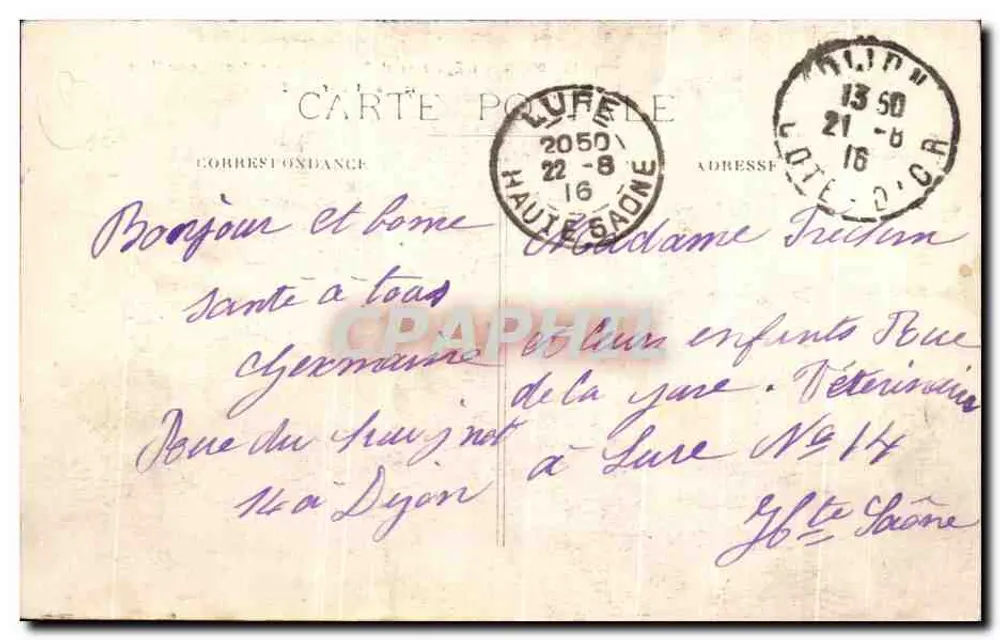 Igreja de São Paulo em Dijon — consagrada em 8 de setembro de 1912 — editor R. G. S. n°76 - Verso