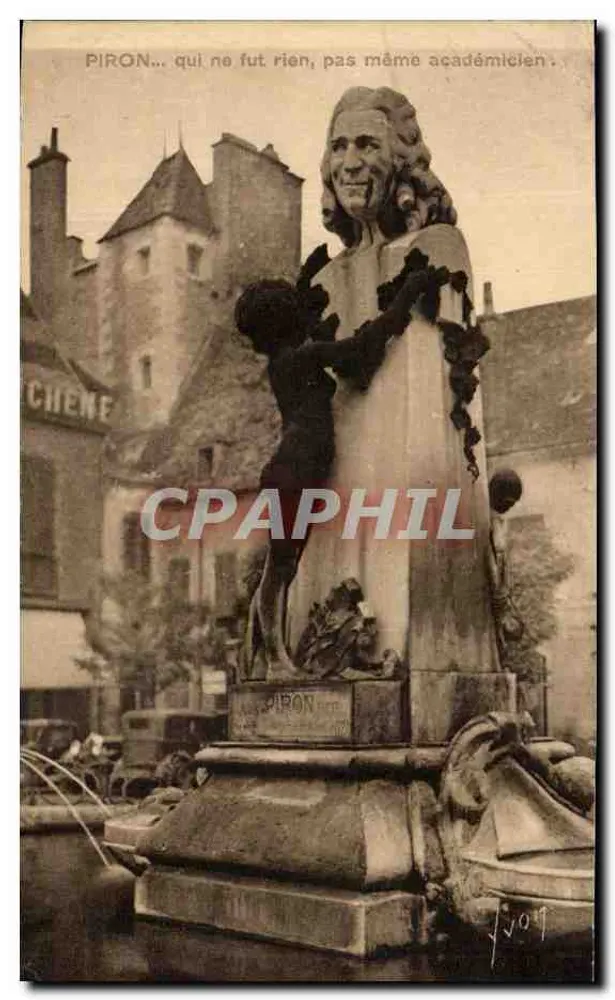 Monument Piron — statue de Piron avec putto — éditeur Les Éditions d'Art Yvine (Paris) - Vorderseite